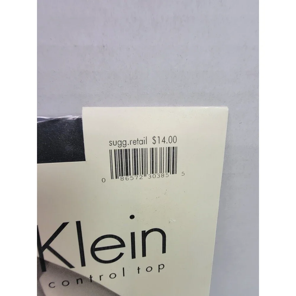 Vintage Calvin Klein Ultimate Sheer Control Top Pantyhose Size A Black Style 981